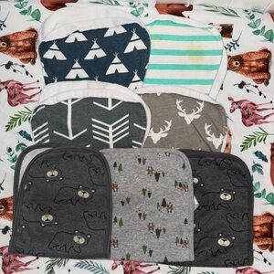 Kids Patterned Burp Rag Bundle Boys